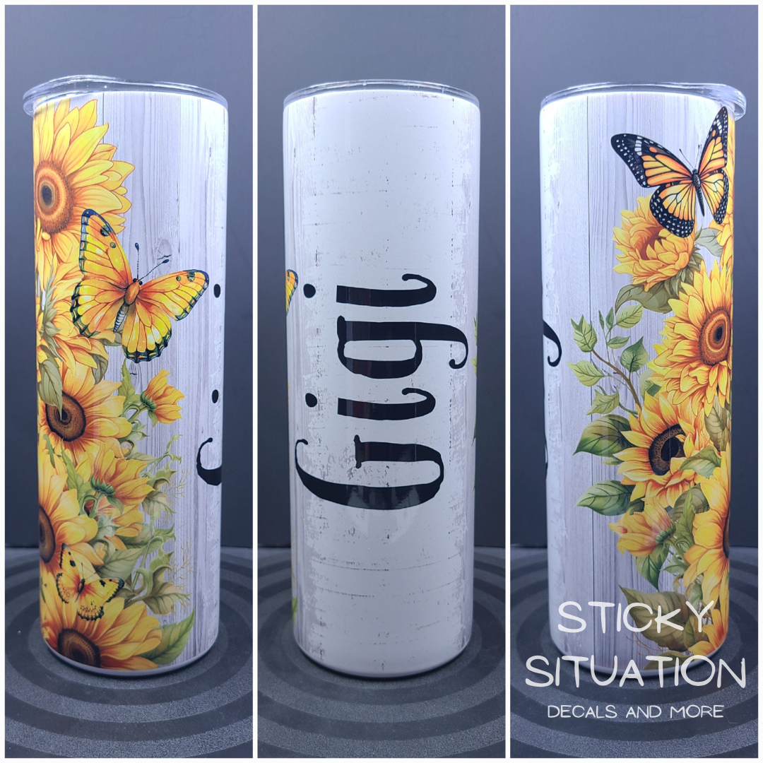 Custom Sunflower Tumbler